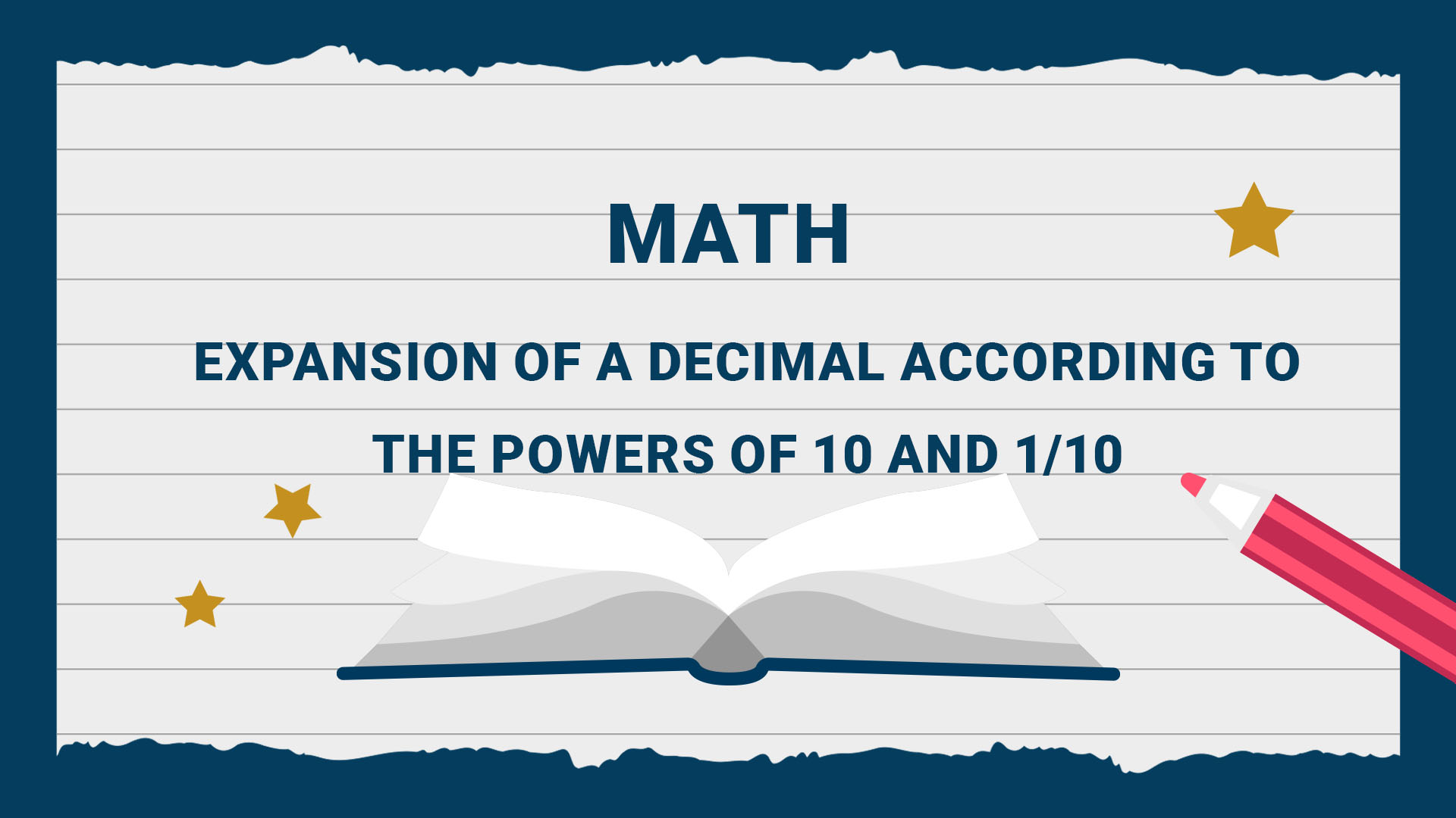 Expansion of a decimal according to the powers of 10